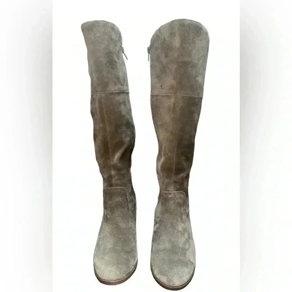 Vintage‎ Crown Unicorn over the knee heeled suede boots  women’s Sz 9.5
